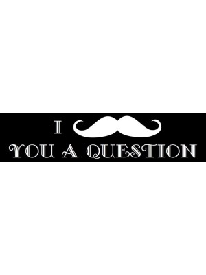 I Moustached You A Question Bumper Sticker