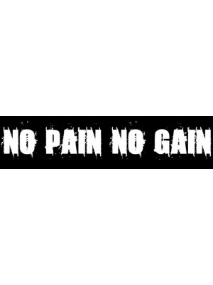 No Pain No Gain Bumper Sticker