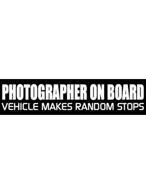 Photographer on Board Bumper Sticker