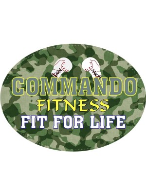 Commando Fitness Oval Label