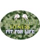 Commando Fitness Oval Label