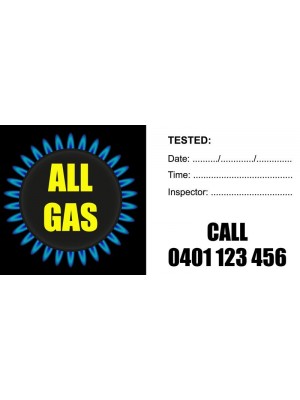 Gas Appliance Service sticker