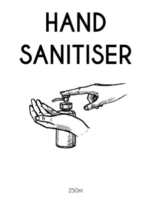 Hand Sanitiser label