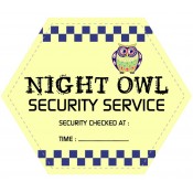 Night Owl Hexagonal Shaped Label