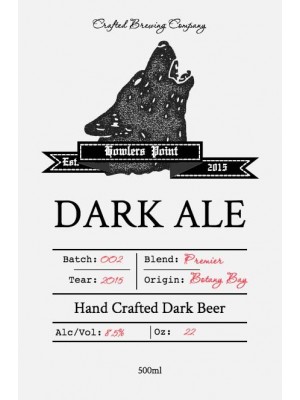 Wolf Dark Ale Beverage Label