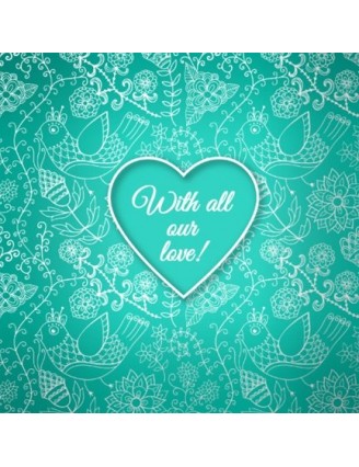 With All Our Love Wedding Note Label