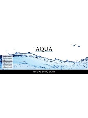 Aqua Water Bottle Label