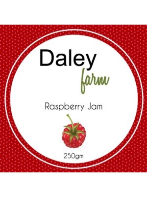 Daley Farm Rasberry Jam Square Label