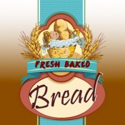 Fresh Baked Bread Square Label