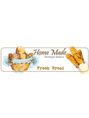 Home Made Fresh Bread Bakery Label