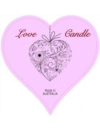 Love Candle Heart Shaped Label