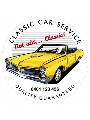 Classic Car Service Stickers
