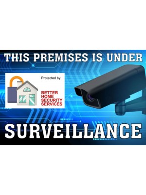 Home Security Window Sticker 150x100mm
