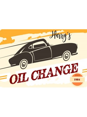 Oil Change Service Sticker