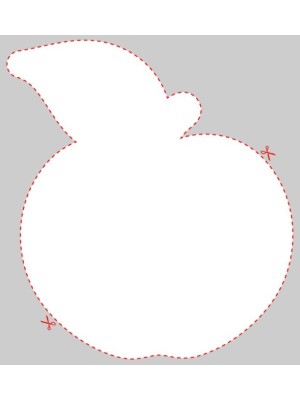 Blank Apple Shaped Sticker