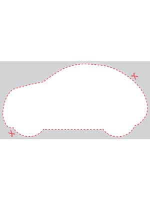 Blank Car or Auto Shaped Label