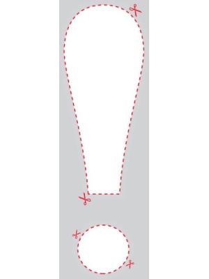 Blank Exclamation Mark Shaped Label