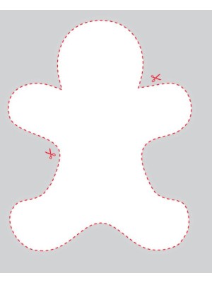 Blank Ginger Bread Man Shaped Label