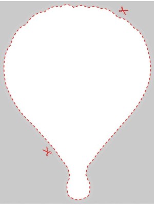 Blank Hot Air Balloon Shaped Label