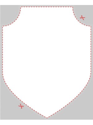 Blank Shield Badge Shaped Label
