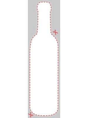 Blank Wine Bottle Shaped Label