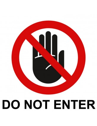 Do Not Enter Warning Symbol Sticker Do Not Enter Warning Symbol Sticker