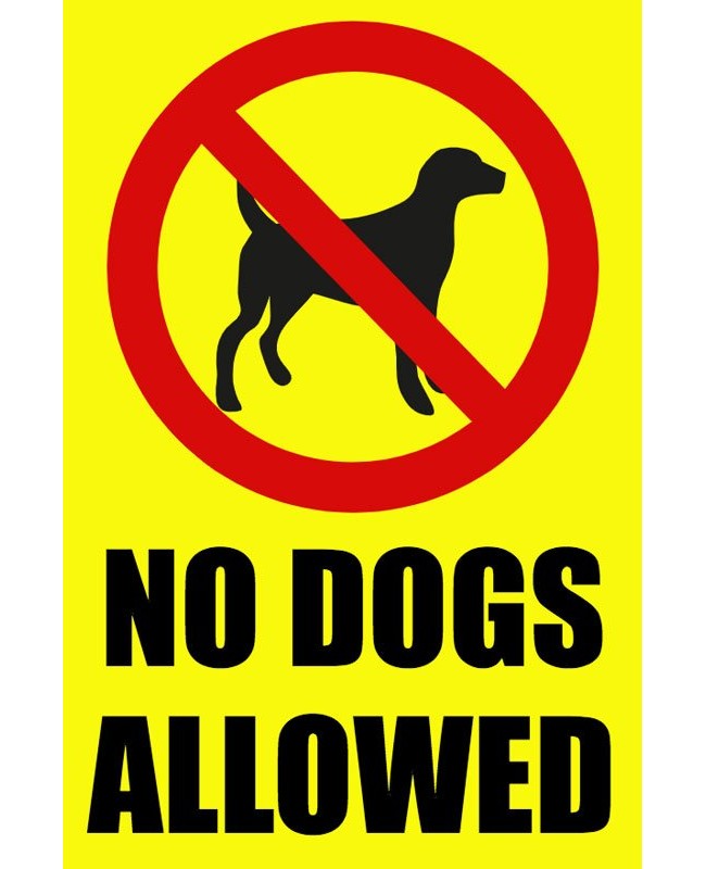 no dog sign