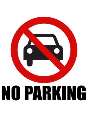 No Parking Square Sign