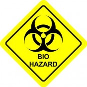 BioHazard Diamond Warning Sign Sticker