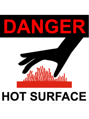 Danger Hot Surface Warning Symbol Sticker