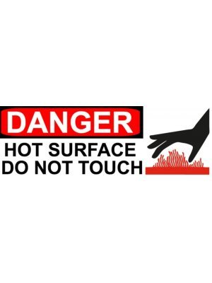 Danger Hot Surface Warning Sign Sticker