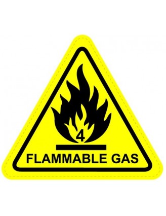 Flammable Gas Warning Sign Sticker