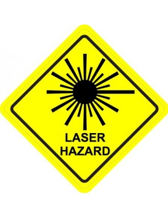 Laser Hazard Diamond Warning Sign Sticker