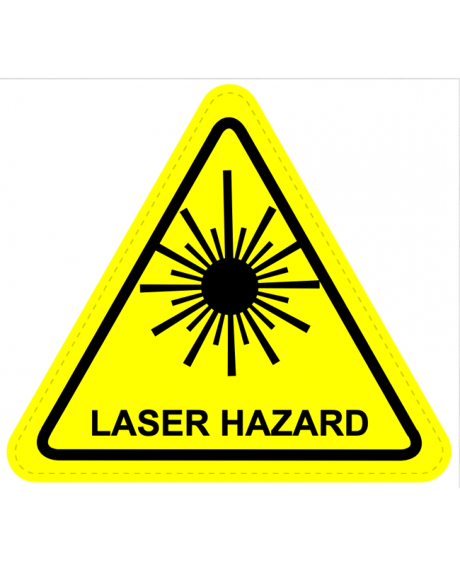 Laser caution. Caution лазер.