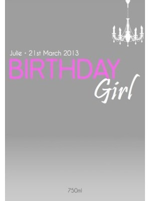 Birthday Girl Wine Label