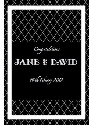 Black Quilted Wine Label