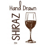 Hand Drawn Shiraz Wine Label