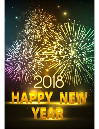 Happy New Year Fireworks Label
