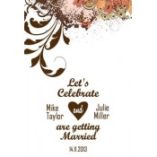 Funky Floral Wine Label