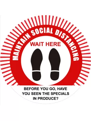 Custom Social Distancing Floor Sign
