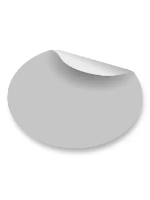 Oval Horizontal Metallic Sticker