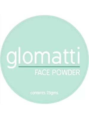 Glomatti Face Powder cosmetic Label