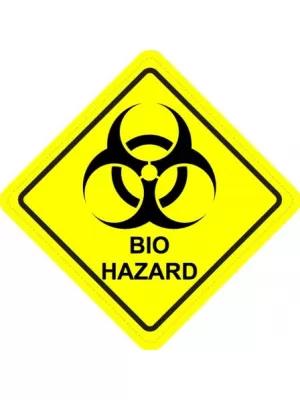 BioHazard Diamond Warning Sign Sticker
