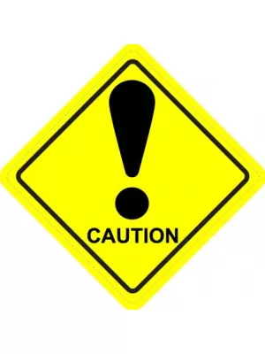 Caution Diamond Warning Sign Sticker