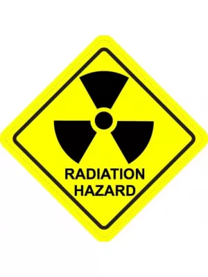 Radiation Hazard Diamond Warning Sign Sticker