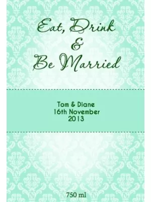 Eat Drink & be Married Wine Label