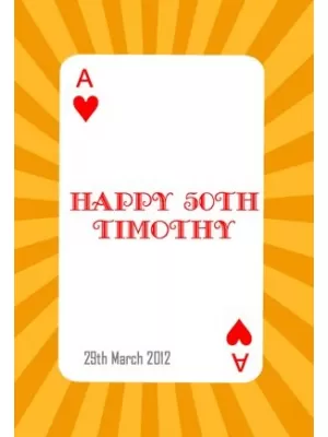 Playing Card Wine Label