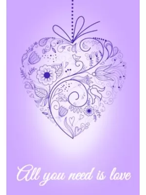 Flower Heart Wine Label