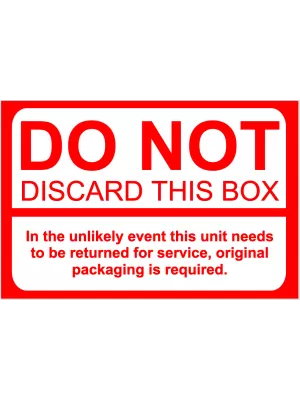 Do Not Discard This Box Label